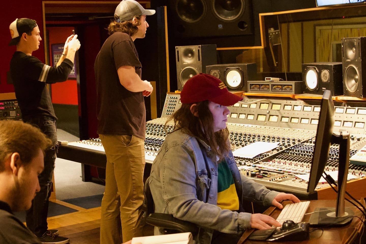 sound engineers in studio a